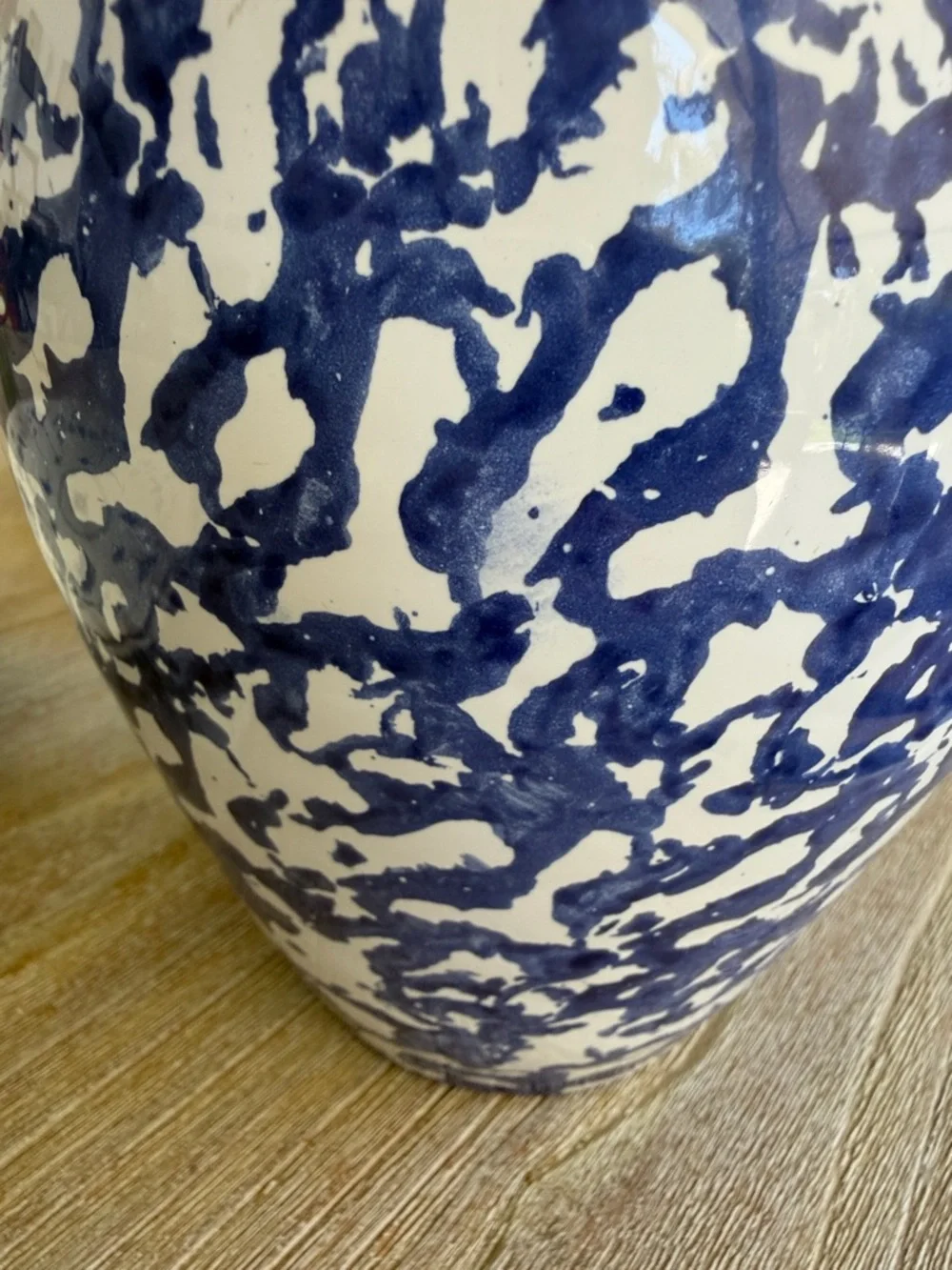 🌱 Vintage Pier 1 Imports Blue And White Pitcher Country Cottage Ceramic Jug